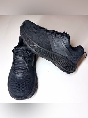 Hoka One One Womens Gaviota 2 Athletic Running Shoes Black Size- 10 Wide